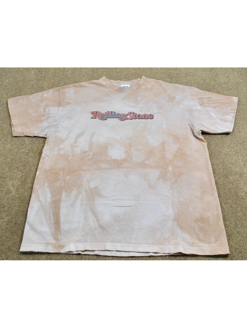 Rolling Stones Covers Tour 1997 Band Album 90s Dye Pattern Shirt Size X-Large